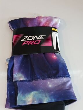 Zone Pro Nebula Print Leggings - Purple Pink Blue